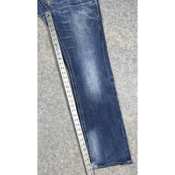 Buckle Salvage Mayhem Regular Bootcut Jeans Men’s 33L (35x33) Blue Denim READ - Picture 10 of 10